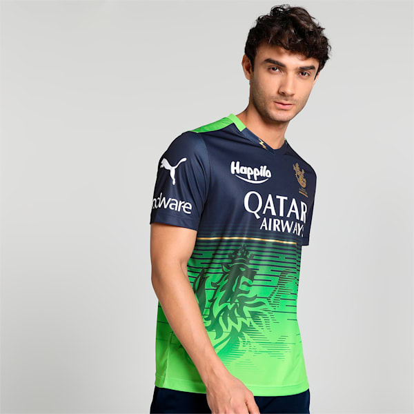 Royal Challengers Bangalore 2023 "GREEN" Men's Replica Jersey, Navy Blazer-Parakeet Green, extralarge-IND